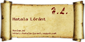 Hatala Lóránt névjegykártya
