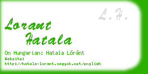 lorant hatala business card
