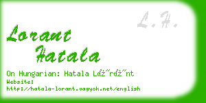 lorant hatala business card